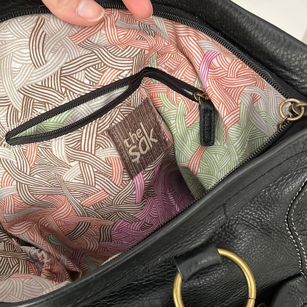 The Sak black leather should bag
